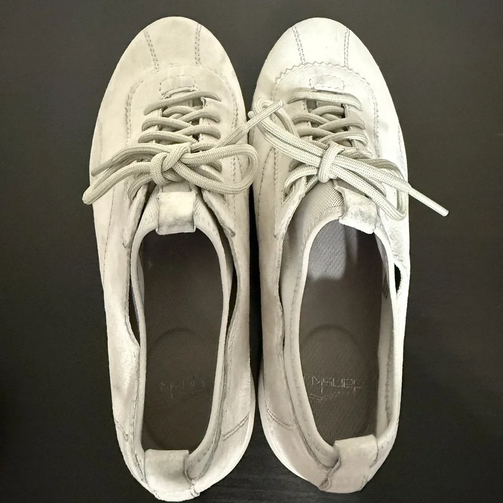 Dansko Audra Shoes Gray‎ Suede Leather Sneakers Size 39 EUR 8.5 / 9 Women's